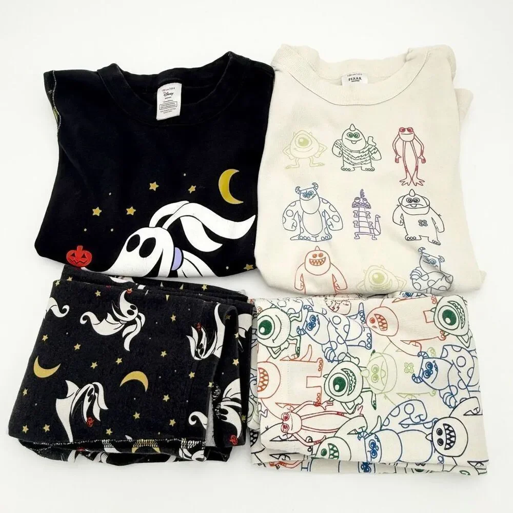 Hanna Andersson Lot of 2 Pair Long Johns Pajama Sets Disney Nightmare Before Chr